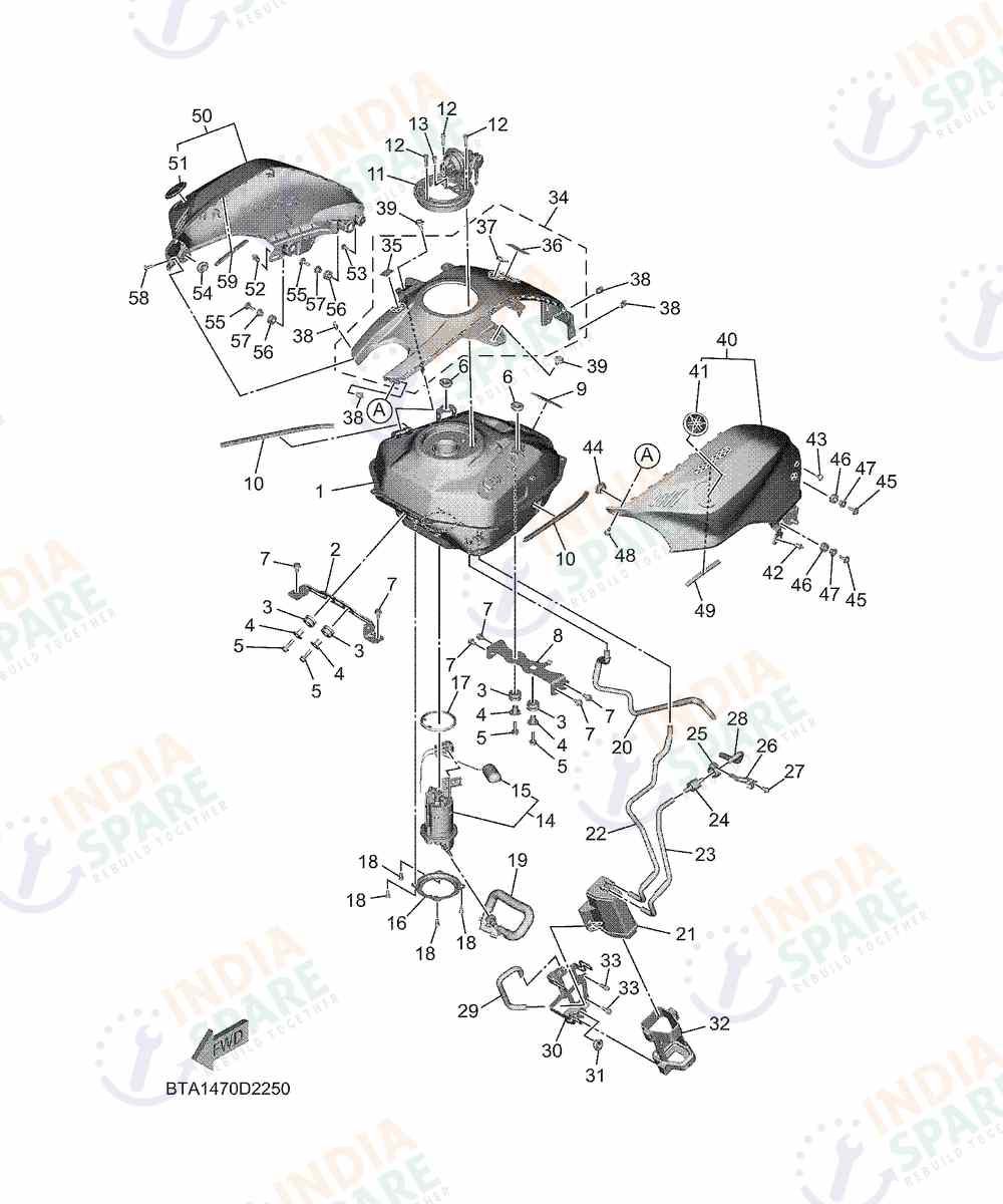 YAMAHA BTA2 R2 200CC Series FUEL TANK
